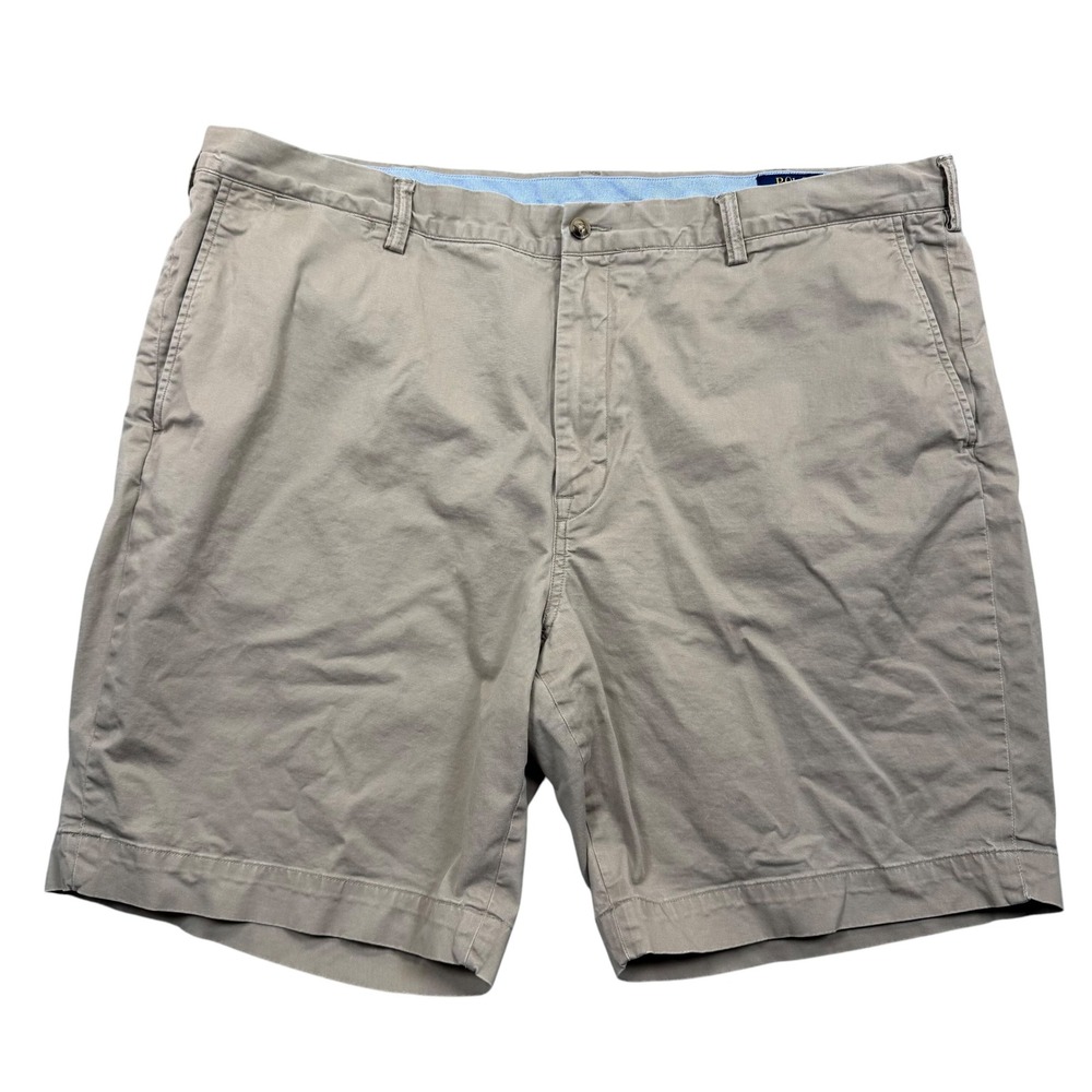Polo Ralph Lauren Shorts Mens 44 Tan Khaki Stretch Classic Fit Chino Flat Front